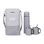 Parkview Coffee to Go Cooler Tote with Thermos and Mugs Transfer - Greystone - View 1