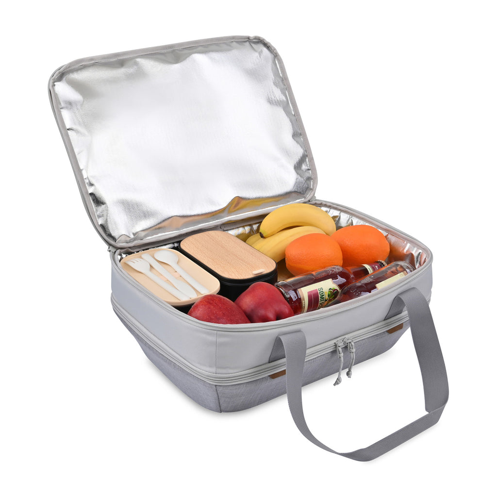 Parkview Recycled Dual Casserole Carrier, Fits 9 x 13 Pans Embroidery - Greystone - View 10