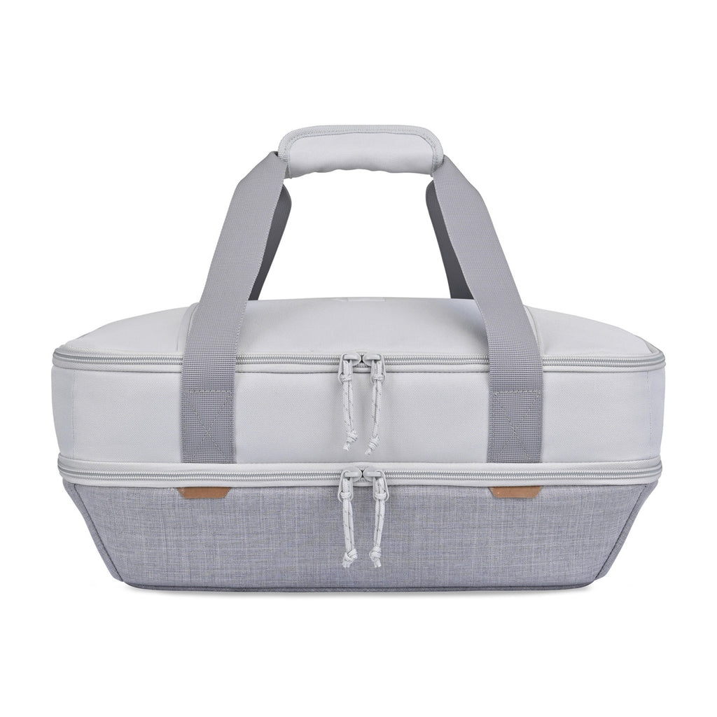 Parkview Recycled Dual Casserole Carrier, Fits 9 x 13 Pans Embroidery - Greystone - View 3