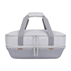 Parkview Recycled Dual Casserole Carrier, Fits 9 x 13 Pans Embroidery - Greystone - View 3