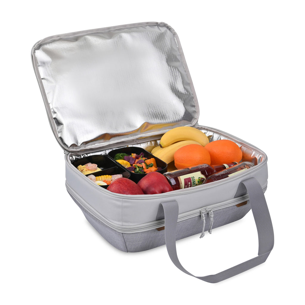 Parkview Recycled Dual Casserole Carrier, Fits 9 x 13 Pans Transfer - Greystone - View 11