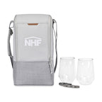 Parkview Wine to Go Cooler Tote with Two Tumblers Transfer - Greystone - View 1