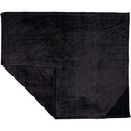 Patterned Flannel Fleece Blanket, 50 x 60 Inches Embroidery - Black - Flat 2