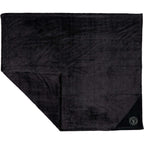 Patterned Flannel Fleece Blanket, 50 x 60 Inches Embroidery - Black - Flat