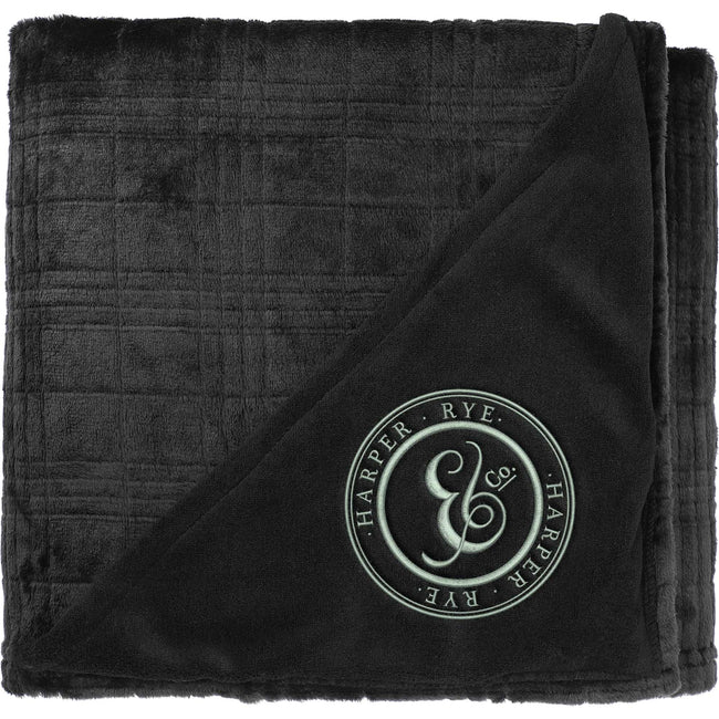 Patterned Flannel Fleece Blanket, 50 x 60 Inches Embroidery