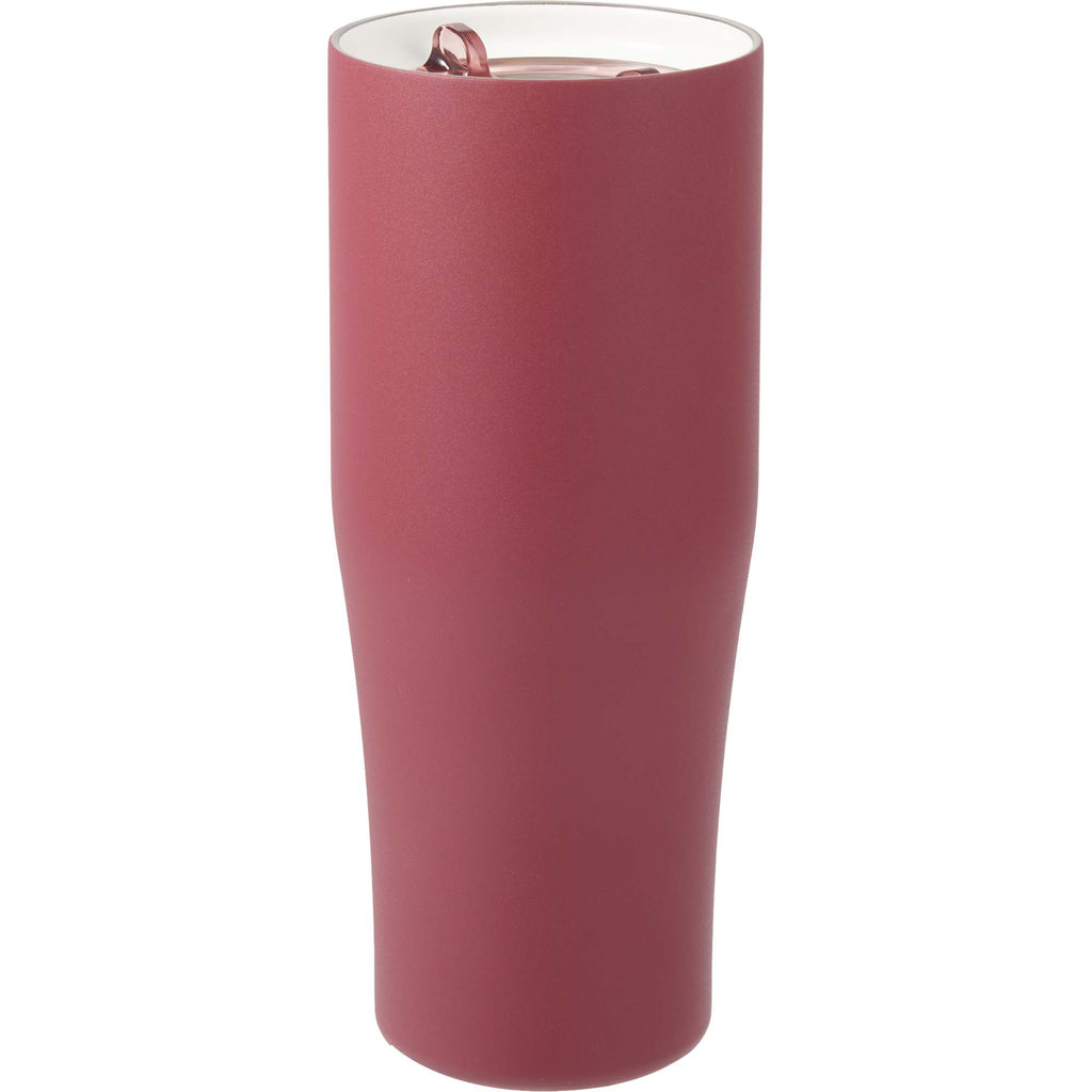 Patti Ceramic Lined Tumbler with 360 Lid, 20 oz Full Color - Maroon - Left Angle 2