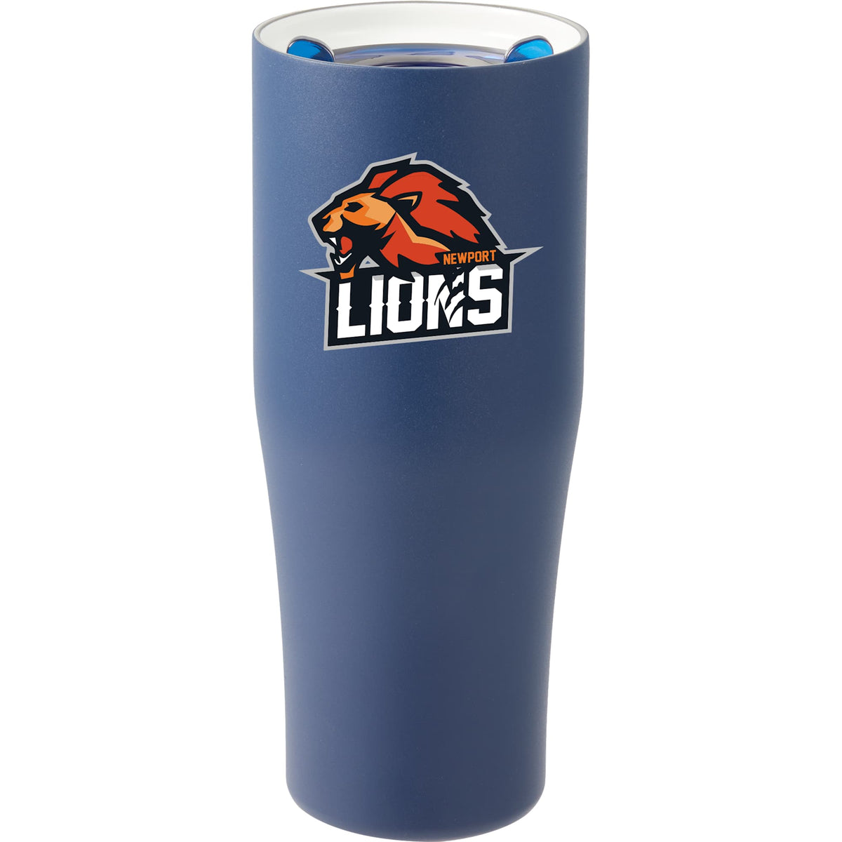 Patti Ceramic Lined Tumbler with 360 Lid, 20 oz Laser Engraving - Navy - Front