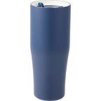 Patti Ceramic Lined Tumbler with 360 Lid, 20 oz Laser Engraving - Navy - Left Angle