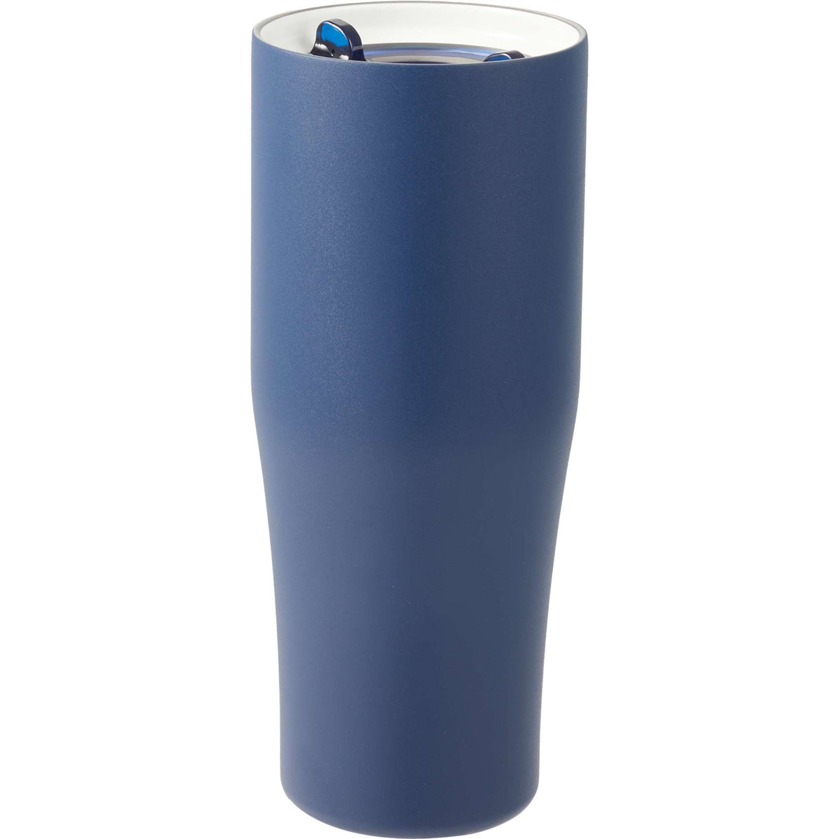 Patti Ceramic Lined Tumbler with 360 Lid, 20 oz Laser Engraving - Navy - Left Angle