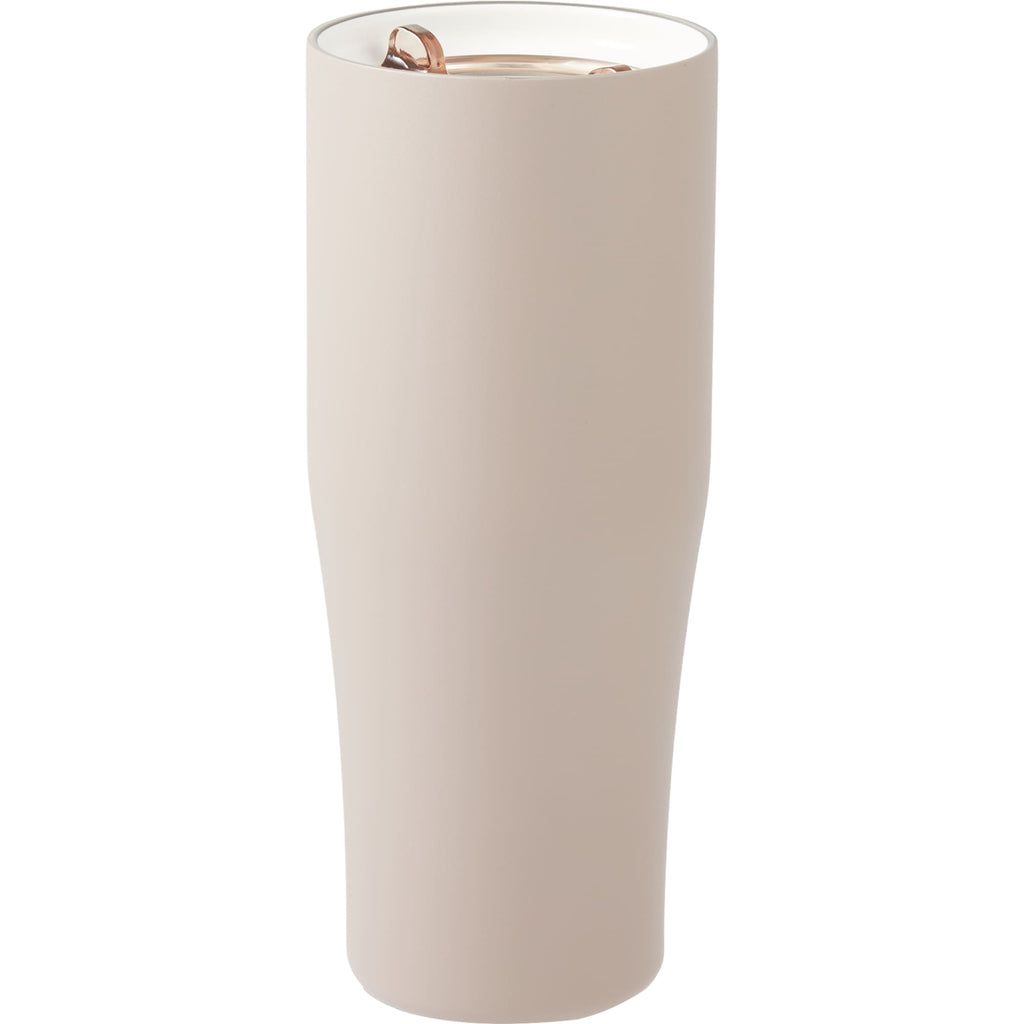 Patti Ceramic Lined Tumbler with 360 Lid, 20 oz - Latte - Left Angle