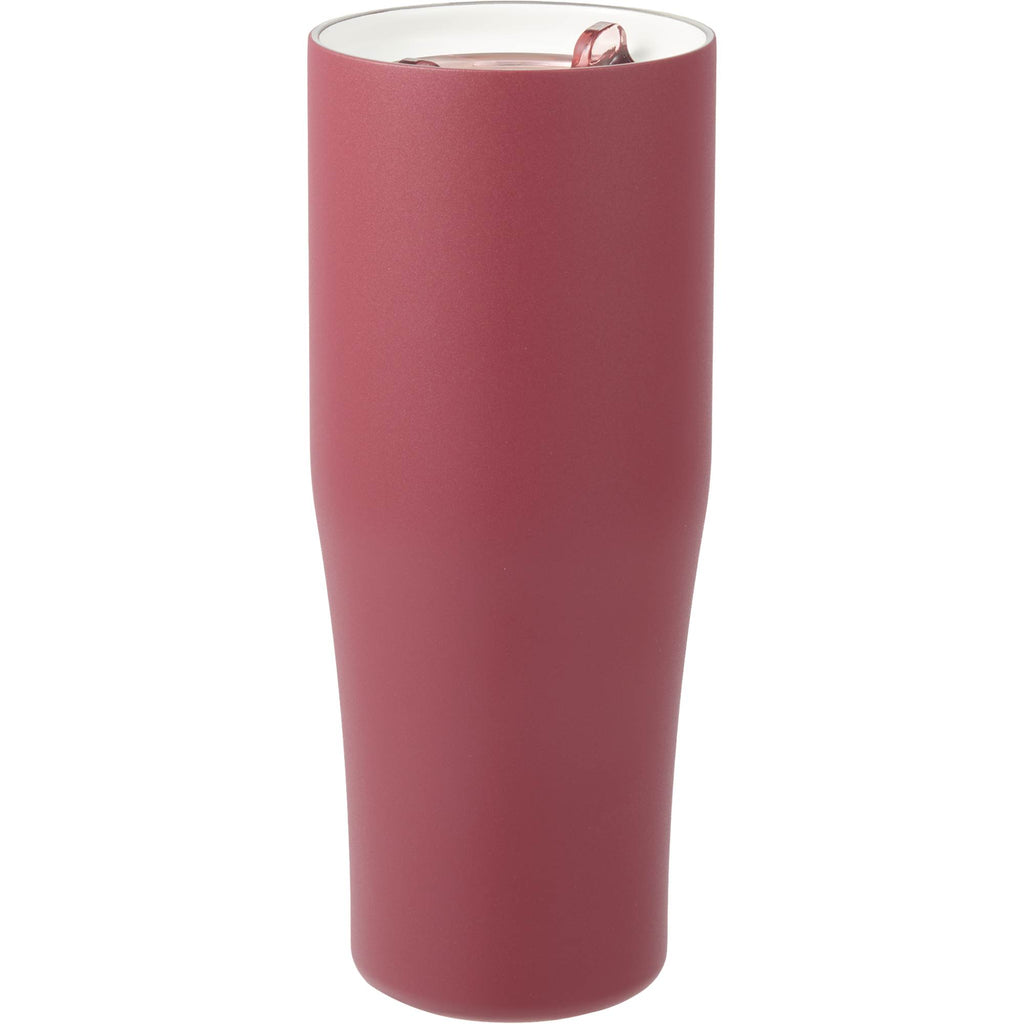 Patti Ceramic Lined Tumbler with 360 Lid, 20 oz - Maroon - Right Angle