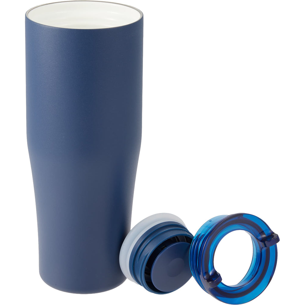 Patti Ceramic Lined Tumbler with 360 Lid, 20 oz - Navy - Detail