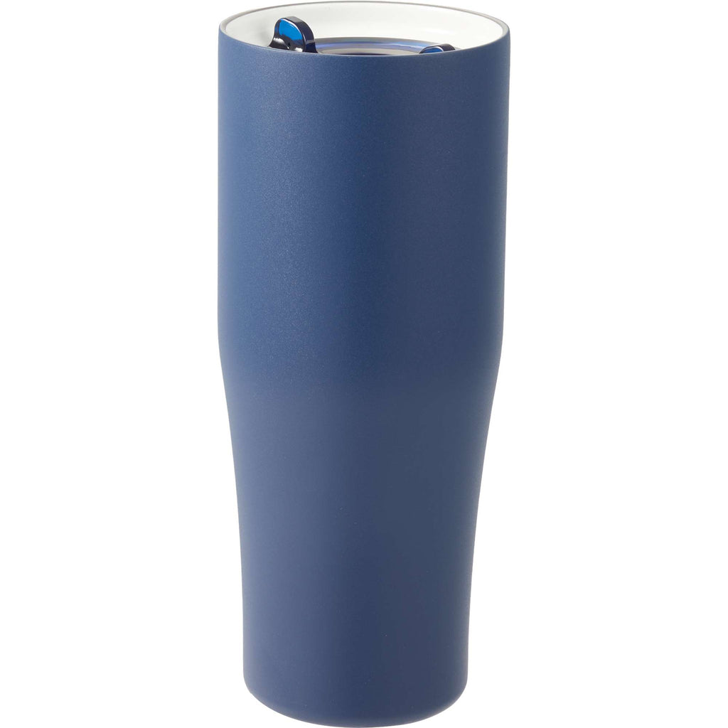 Patti Ceramic Lined Tumbler with 360 Lid, 20 oz - Navy - Left Angle