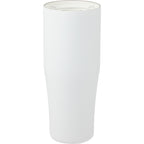 Patti Ceramic Lined Tumbler with 360 Lid, 20 oz - White - Back