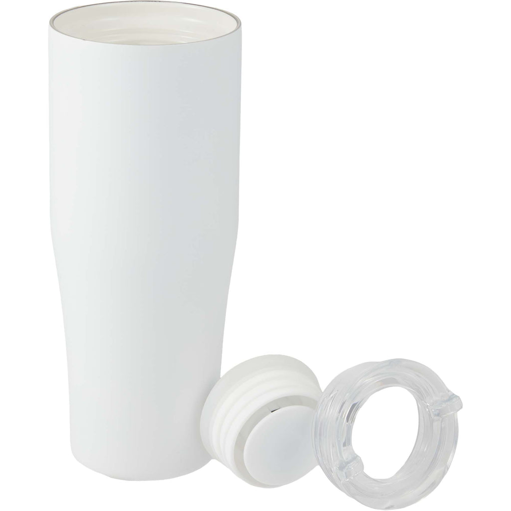 Patti Ceramic Lined Tumbler with 360 Lid, 20 oz - White - Detail
