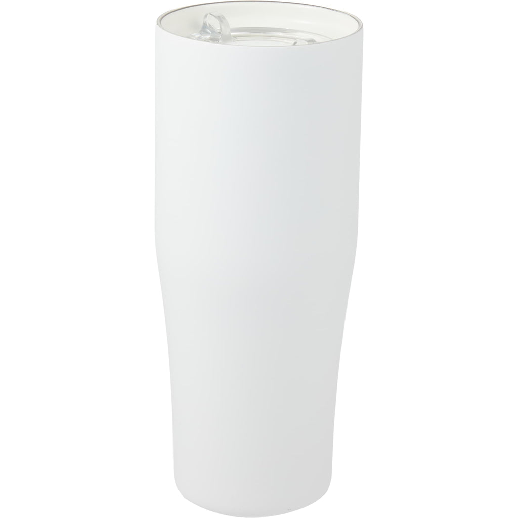 Patti Ceramic Lined Tumbler with 360 Lid, 20 oz - White - Left Angle