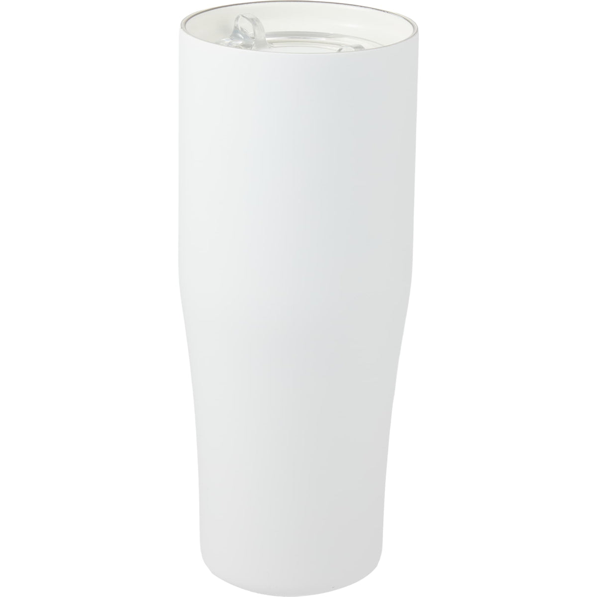 Patti Ceramic Lined Tumbler with 360 Lid, 20 oz - White - Left Angle