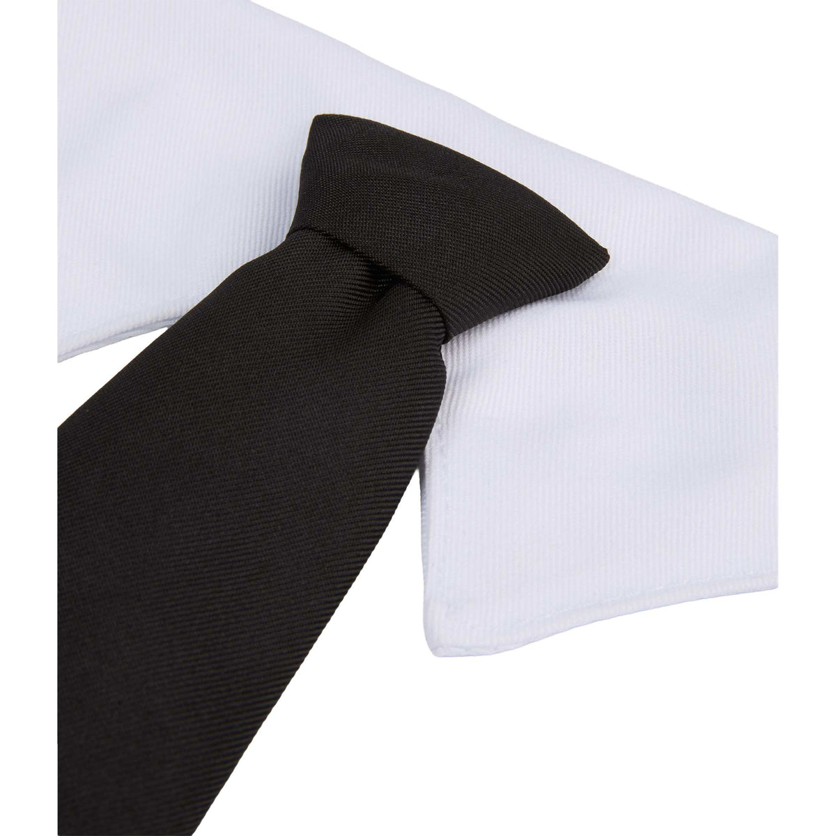 Paws & Claws Dress-Up Neck Tie for Pet Collars Transfer - White/Black - Detail 2