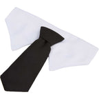Paws & Claws Dress-Up Neck Tie for Pet Collars Transfer - White/Black - Detail