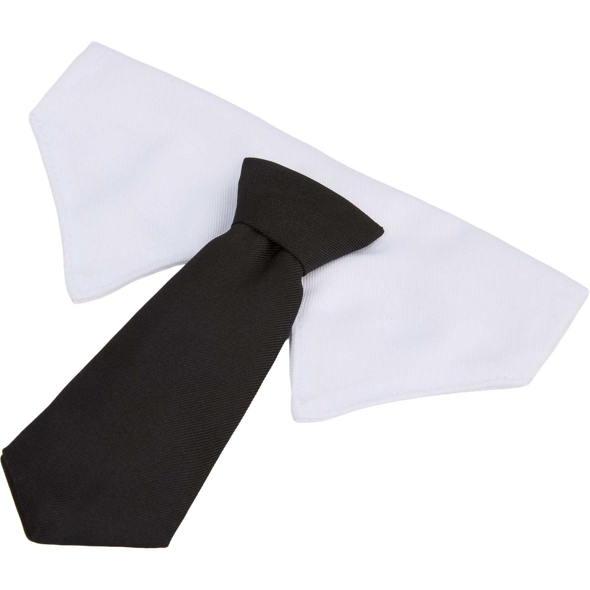 Paws & Claws Dress-Up Neck Tie for Pet Collars Transfer - White/Black - Detail