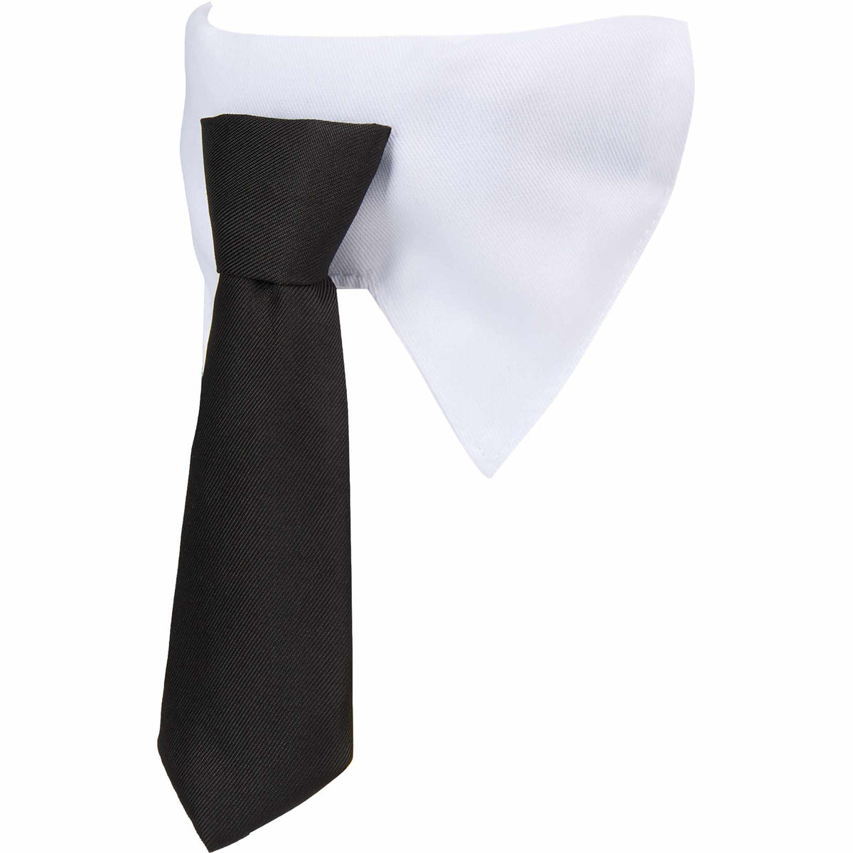 Paws & Claws Dress-Up Neck Tie for Pet Collars Transfer - White/Black - Left Angle