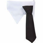 Paws & Claws Dress-Up Neck Tie for Pet Collars Transfer - White/Black - Right Angle