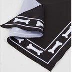 Paws & Claws Pet Bandana in Recycled Polyester Transfer - Black - Detail