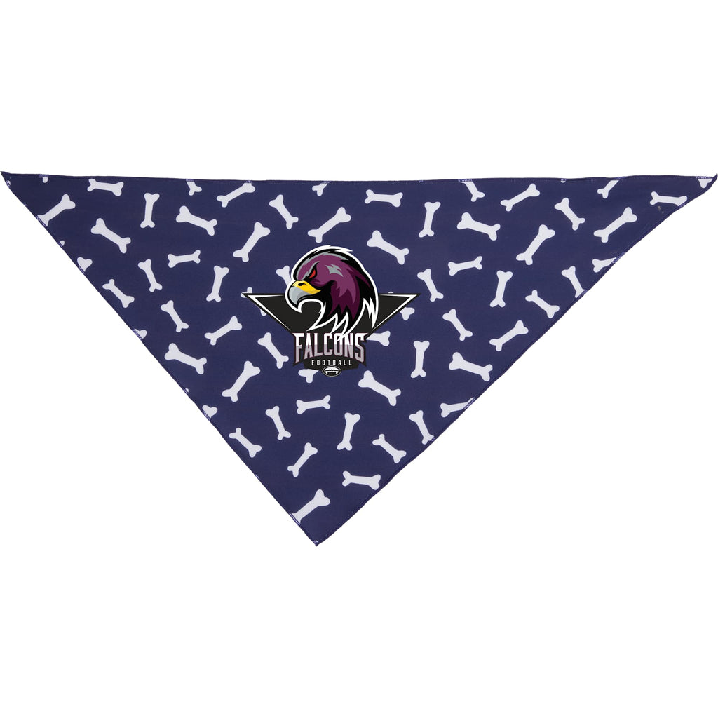 Paws & Claws Pet Bandana in Recycled Polyester Transfer - Blue - Front