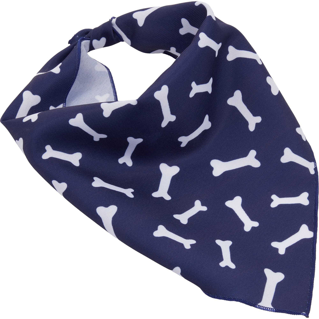 Paws & Claws Pet Bandana in Recycled Polyester Transfer - Blue - Right Angle