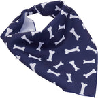 Paws & Claws Pet Bandana in Recycled Polyester Transfer - Blue - Right Angle