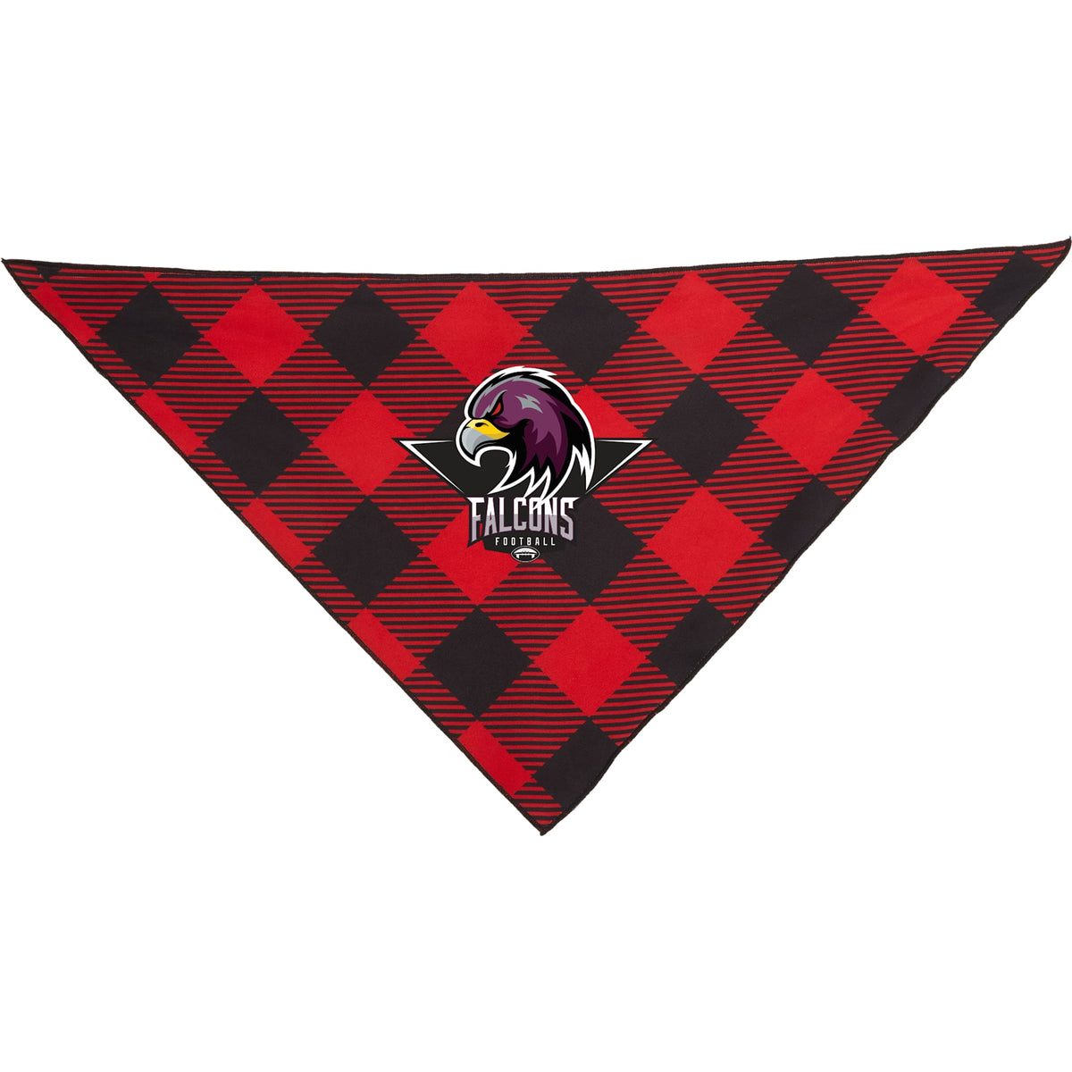 Paws & Claws Pet Bandana in Recycled Polyester Transfer - Red - Front