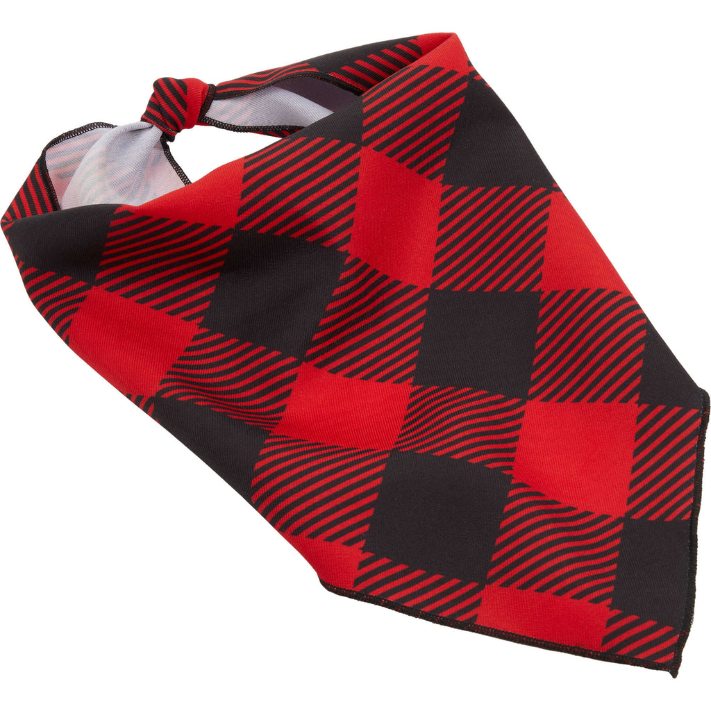 Paws & Claws Pet Bandana in Recycled Polyester Transfer - Red - Right Angle