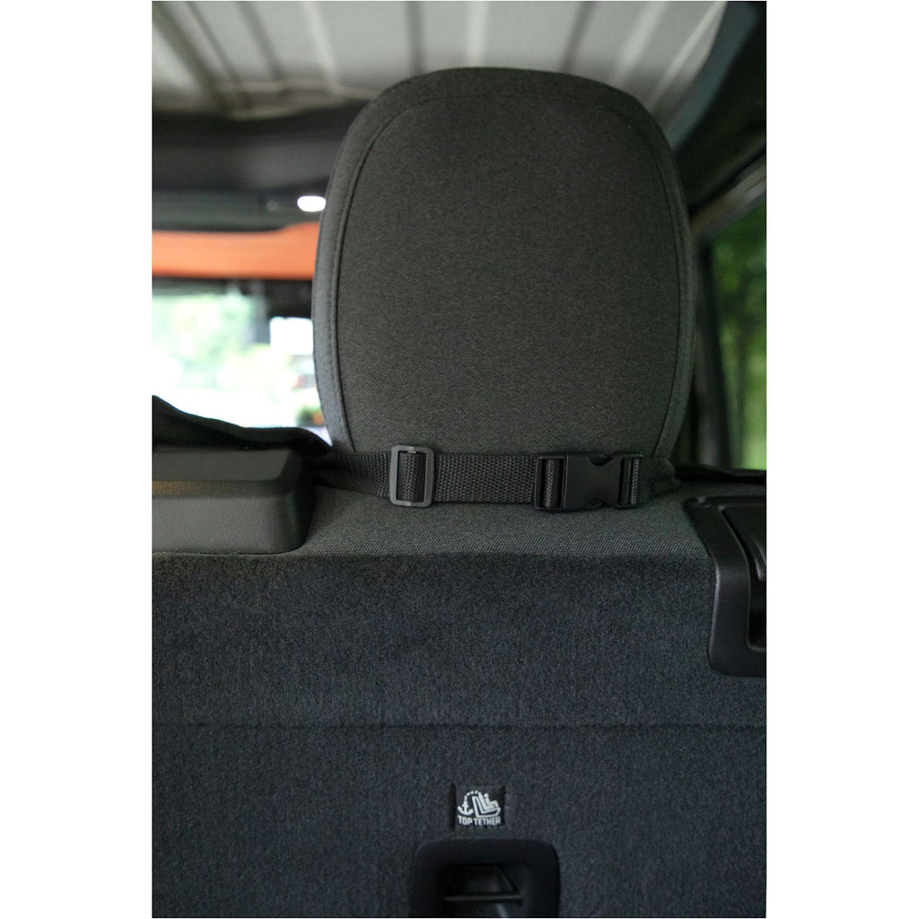 Paws & Claws Pet Car Seat Cover in Recycled Polyester Embroidery - Black - Detail 2