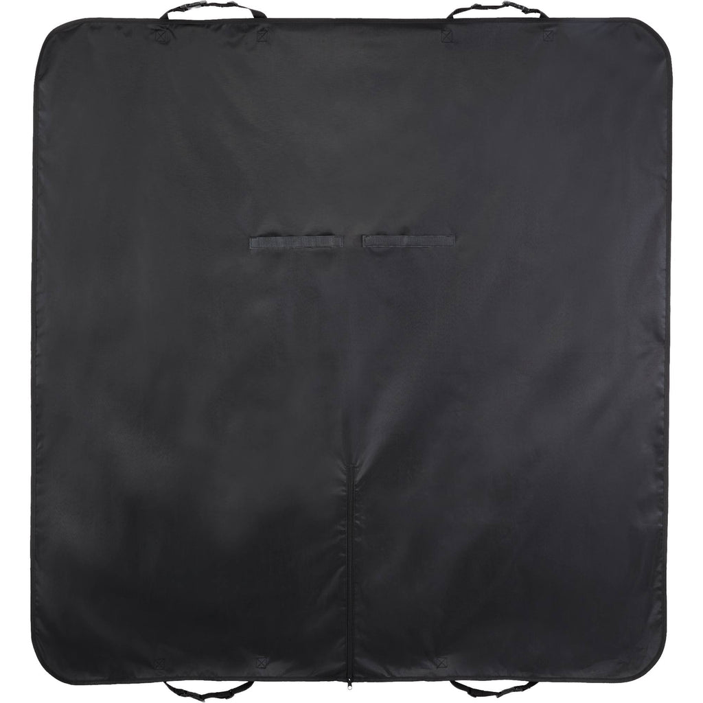 Paws & Claws Pet Car Seat Cover in Recycled Polyester Embroidery - Black - Open
