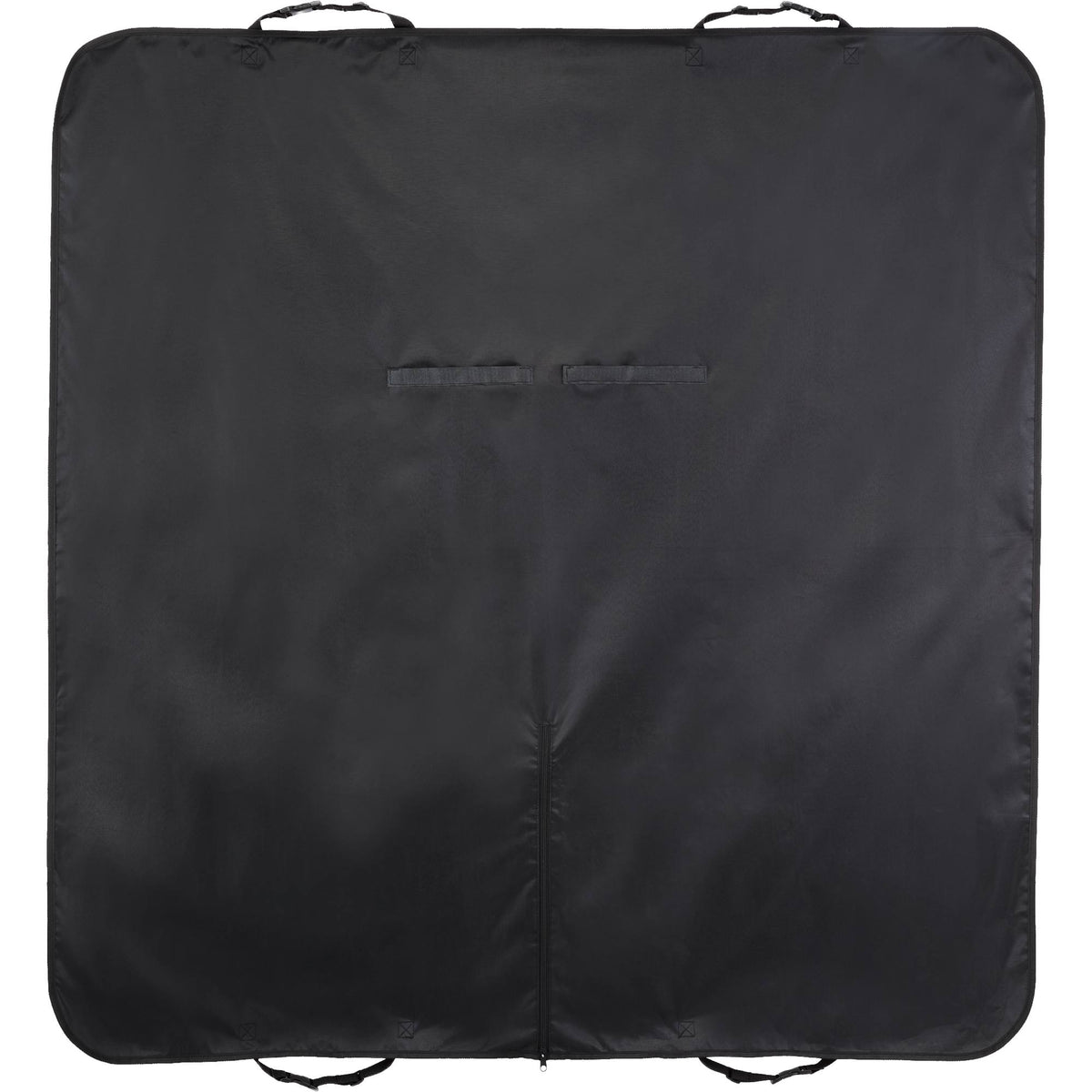 Paws & Claws Pet Car Seat Cover in Recycled Polyester Embroidery - Black - Open