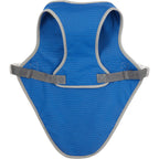 Paws & Claws Reflective Dog Safety Vest, Medium Embroidery - Blue - Back