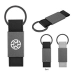 Paxton Key Tag in Leatherette - Black