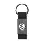 Paxton Key Tag in Leatherette - Black - Laser Engraving