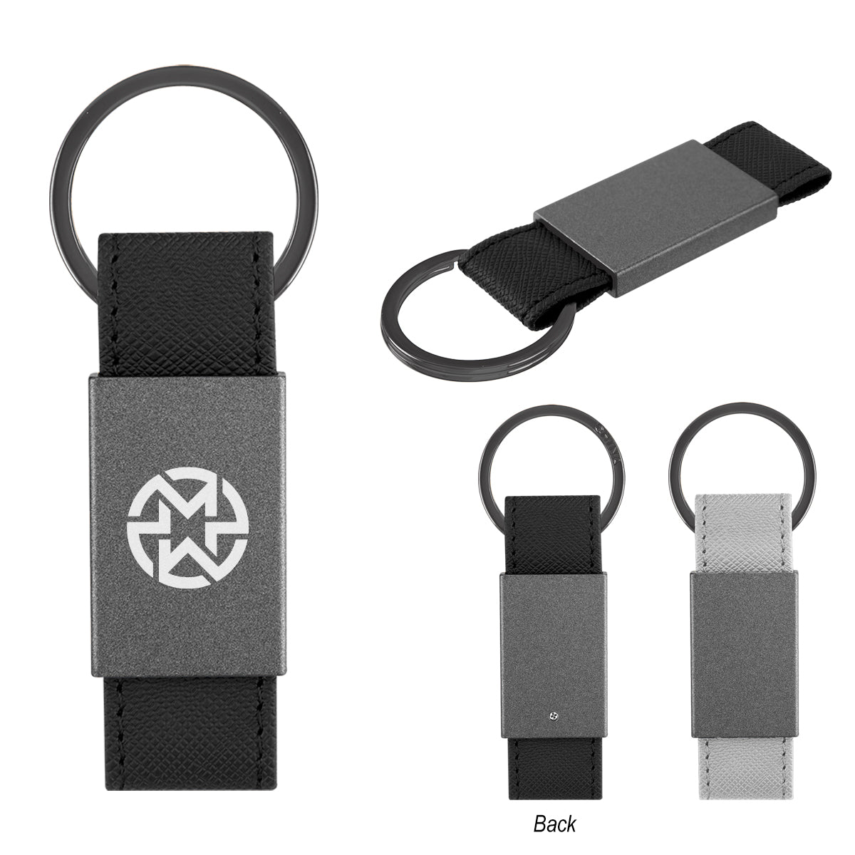 Paxton Key Tag in Leatherette - Black