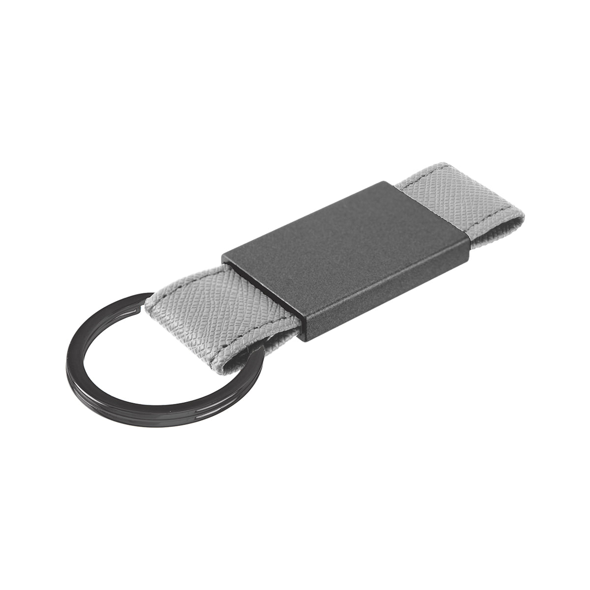 Paxton Key Tag in Leatherette - Gray - Angle