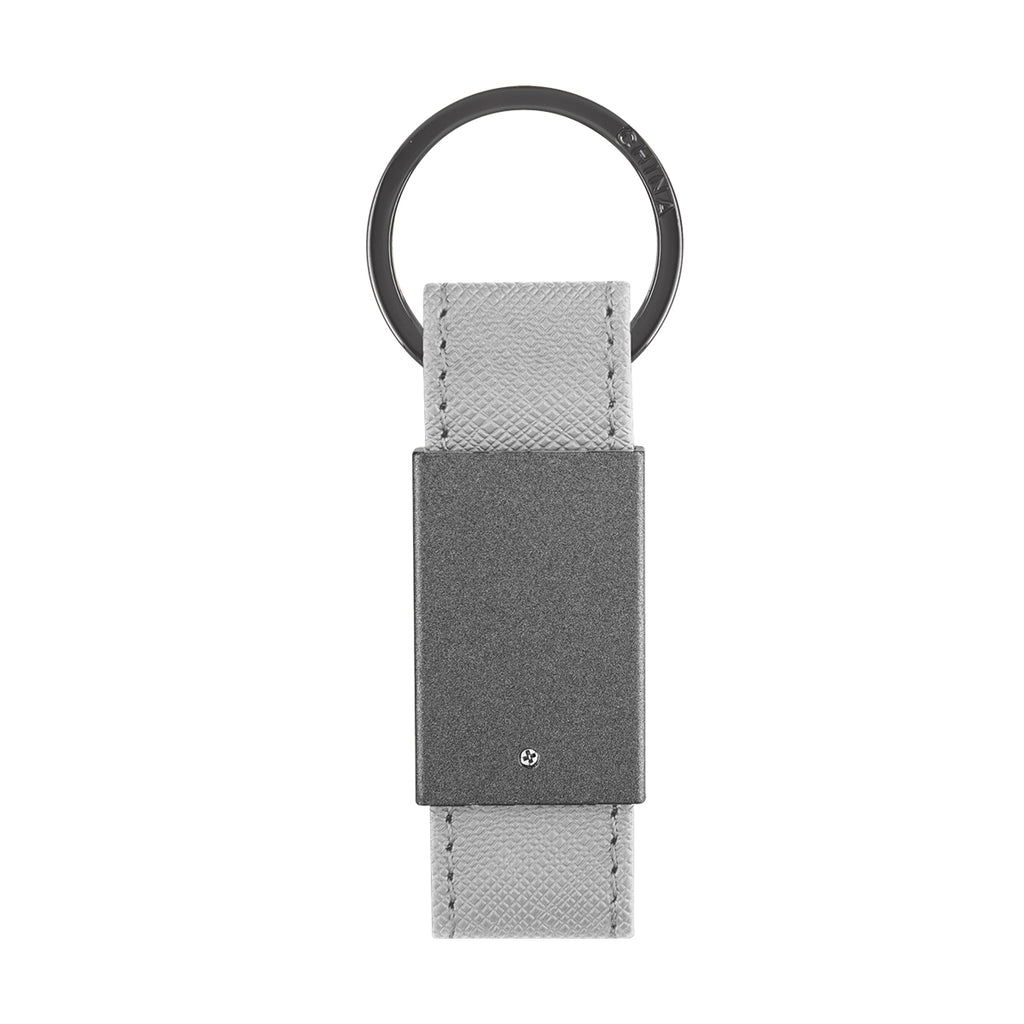 Paxton Key Tag in Leatherette - Gray - Back