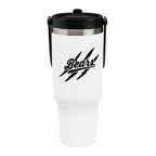 Peak Intrepid Recycled Stainless Steel Tumbler, 40 oz - White - Silk Screen