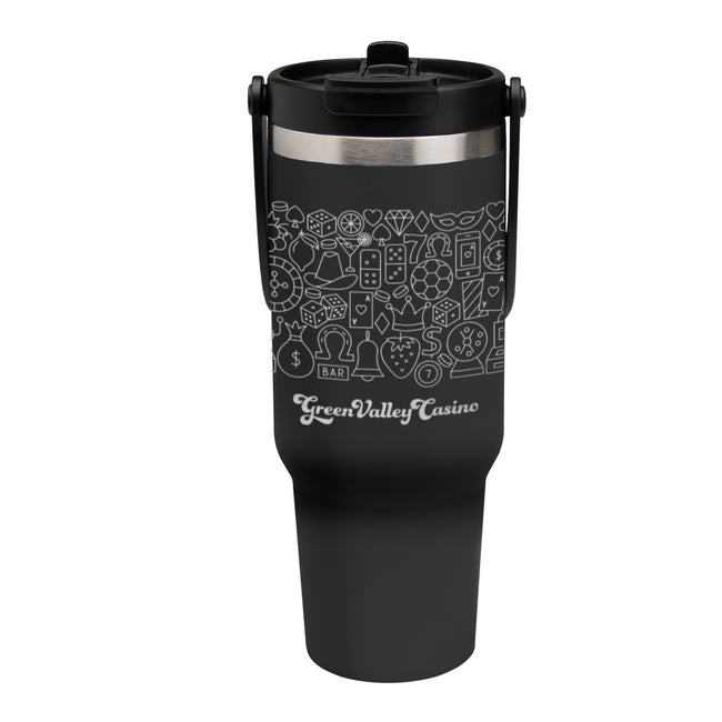 Peak Intrepid Recycled Stainless Steel Tumbler, Laser Engraved, 40 oz