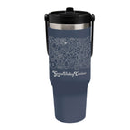 Peak Intrepid Recycled Stainless Steel Tumbler, Laser Engraved, 40 oz - Navy - Laser
