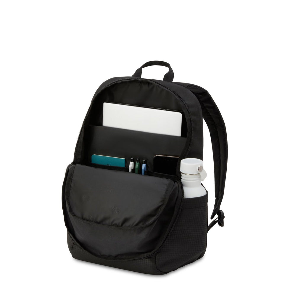 Peak Recycled Laptop Backpack, 16 Inch - Black - View 2