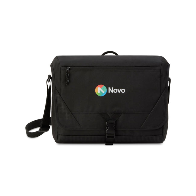 Peak Recycled Laptop Messenger Bag, 16 Inch Embroidery