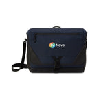Peak Recycled Laptop Messenger Bag, 16 Inch Embroidery - Navy - View 1