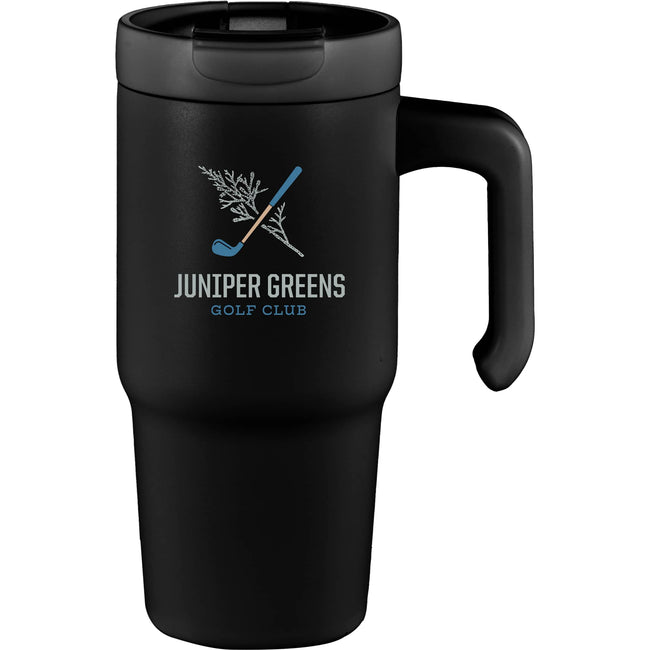 Peak Recycled Steel Mug with Flip Straw and Spout, 24 oz