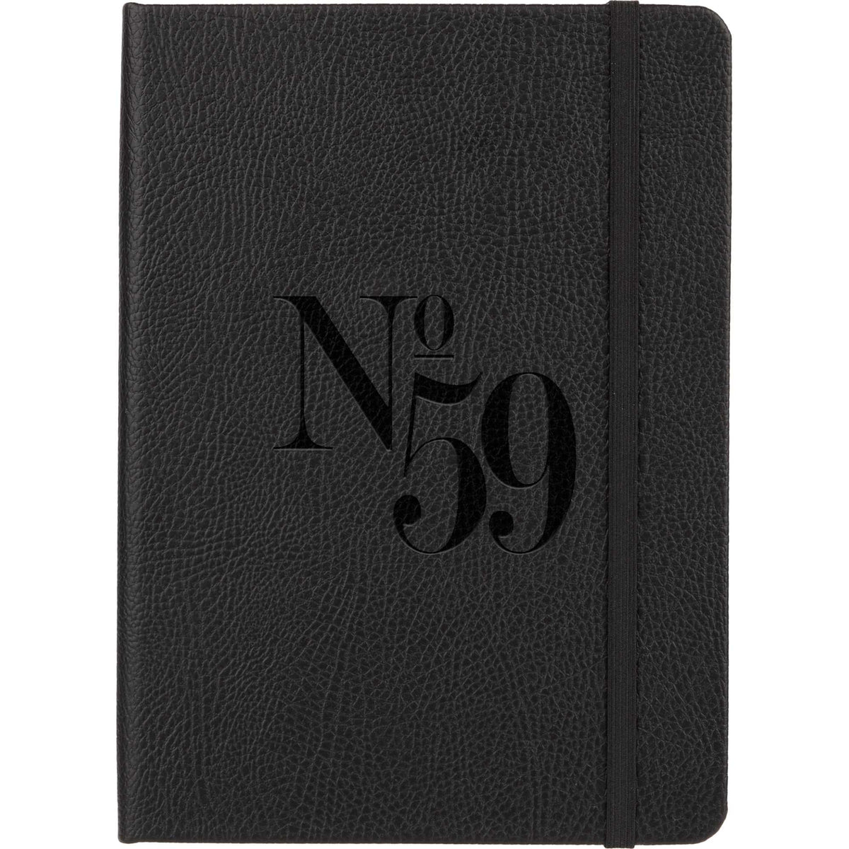 Pebble Texture Recycled Hardcover Journal, 5 x 7 Inches Debossing - Black - Front