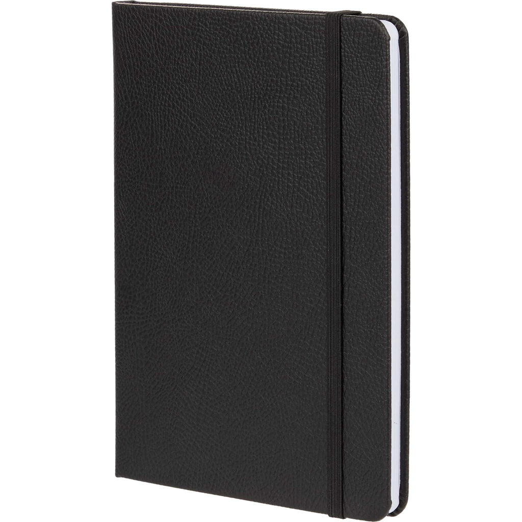 Pebble Texture Recycled Hardcover Journal, 5 x 7 Inches Debossing - Black - Left Angle